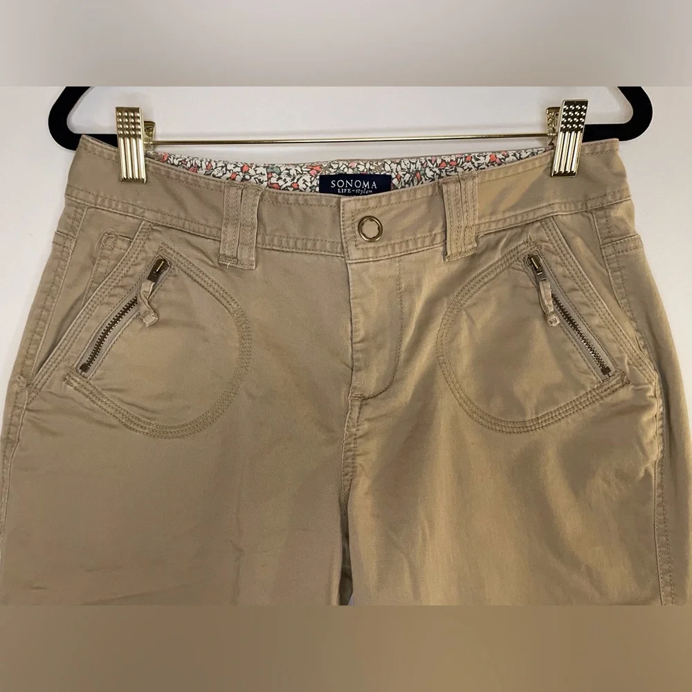 Sonoma Life & Style Bermuda Shorts Khaki Size 4P
